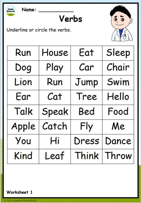 Toradh íomhá ar Verbs Sentences Examples Grade 2