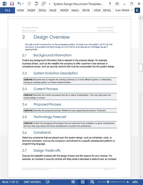 Image result for Detailed Design Document Example