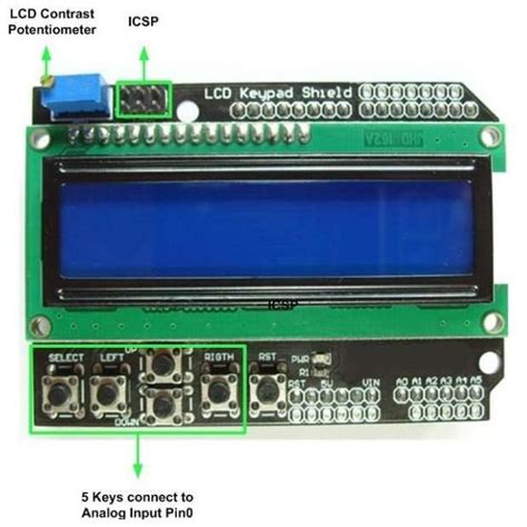 Afbeeldingsresultaten voor LCD Keypad Shield PT100 Temperature Sensor Arduino