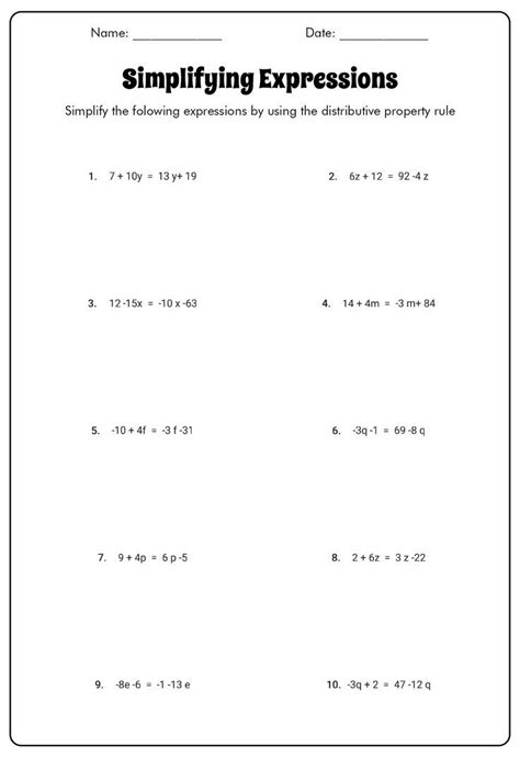 Image result for Distributive Property Questions for Class 7