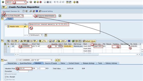 Step 5 Create Purchase Requisition SAP に対する画像結果