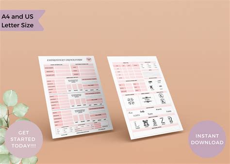 Embroidery Work Order Form Template に対する画像結果