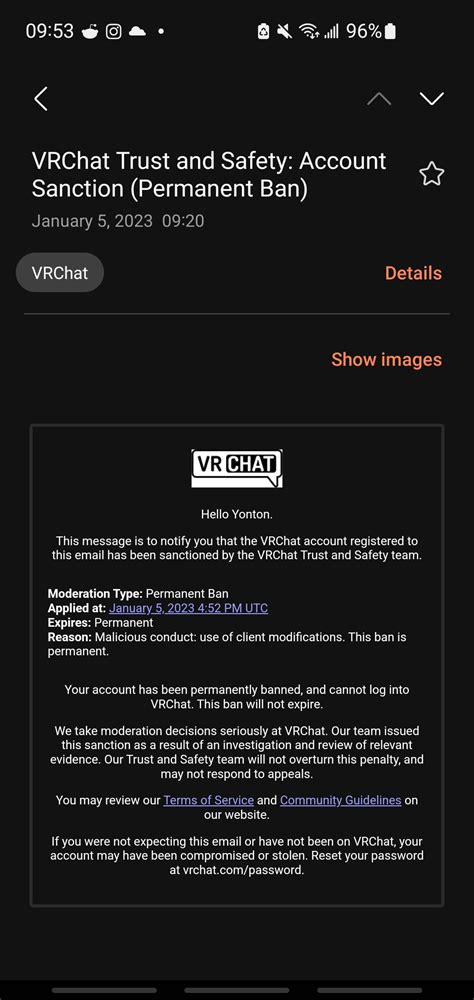 Image result for VRChat Warning Message