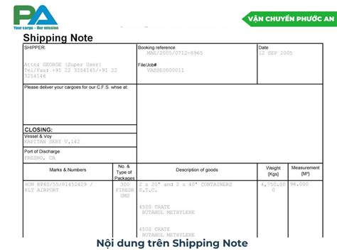 Afbeeldingsresultaten voor Shipping Consignment Note