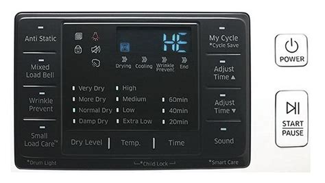 Afbeeldingsresultaten voor Samsung Dryer Error Code 2E