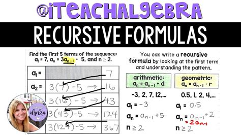 Image result for Geometric Recursive Formula