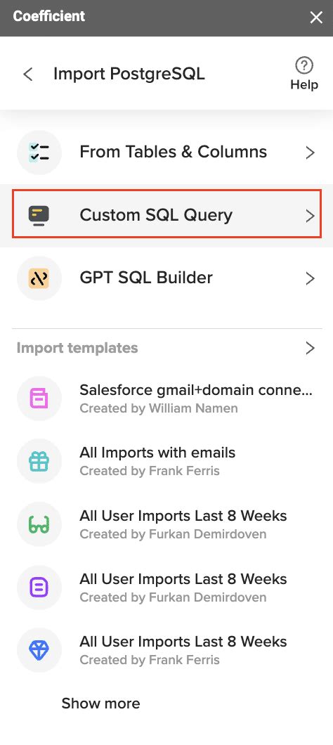 Toradh íomhá ar Custom Queries SQL