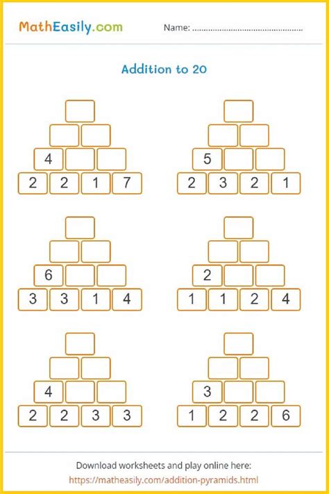 Afbeeldingsresultaten voor Math Pyramid Puzzle