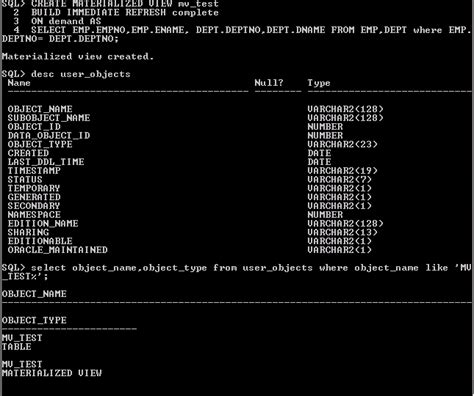 Toradh íomhá ar Oracle Materialized View