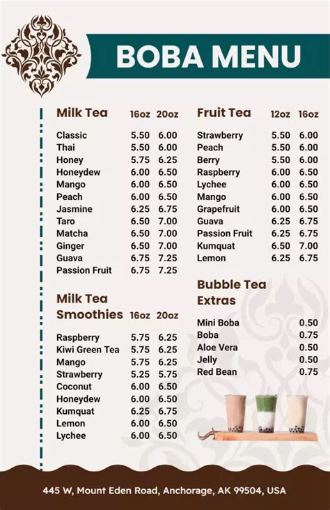 Image result for Boba Screen Menu