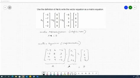 Image result for Matrix Equation vs Vector Equation