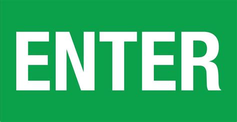 Toradh íomhá ar Green Enter Sign