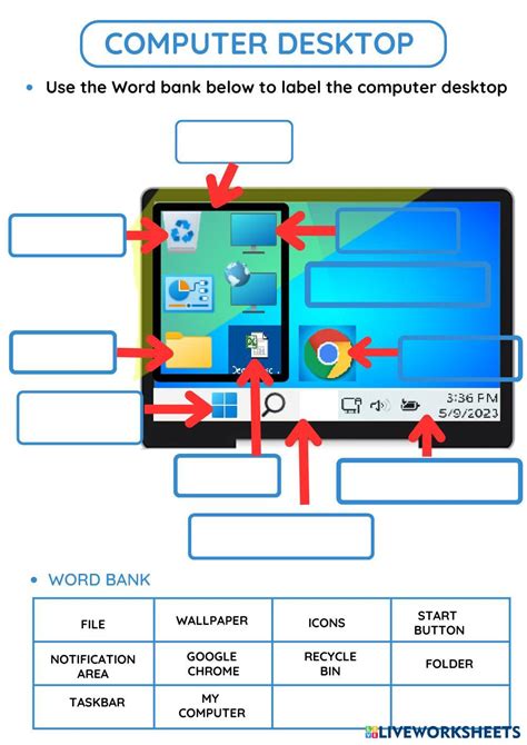 Image result for Windows Desktop Computer Worksheet