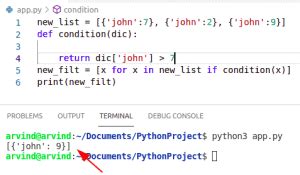 Dictionary Filter Function in Python に対する画像結果