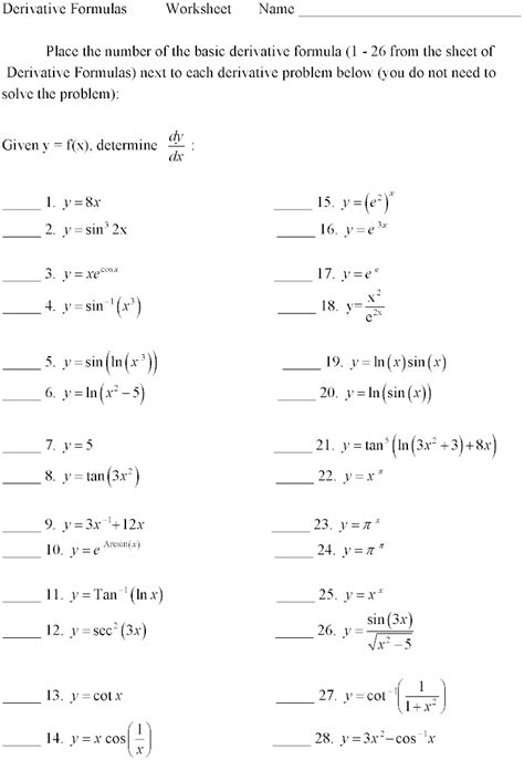 Image result for Printable Calculus Worksheets