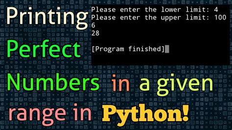 Print All Perfect Numbers in Range of 10000 Python に対する画像結果