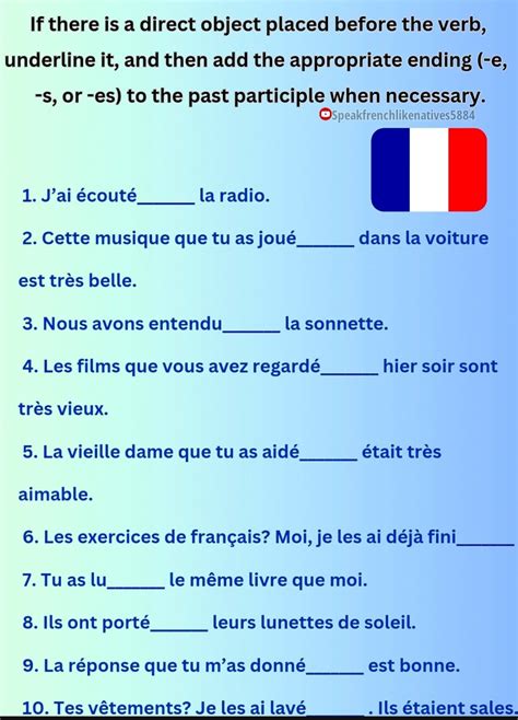 Image result for Direct Object in French