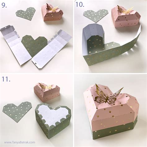 DIY Paper Heart Gift Box SVG | Free SVG Cut File