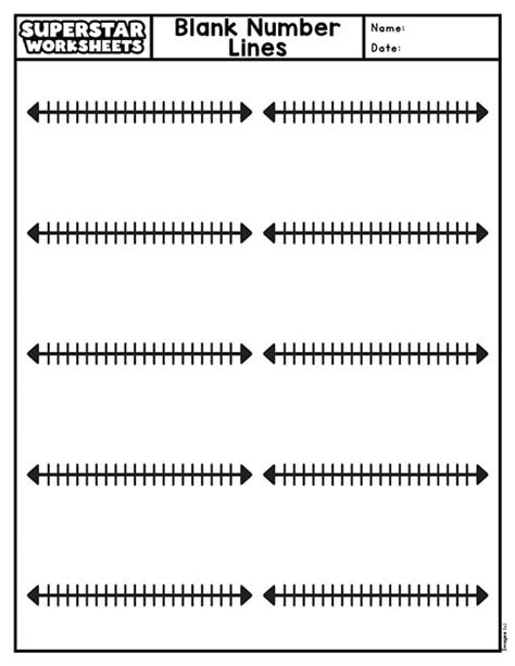Image result for Empty Number Line Worksheet