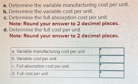 Image result for Variable Production Cost per Unit Formula