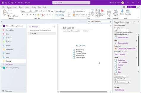 Image result for To Do List Example OneNote