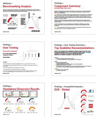 Image result for Benchmarking Study Report UX