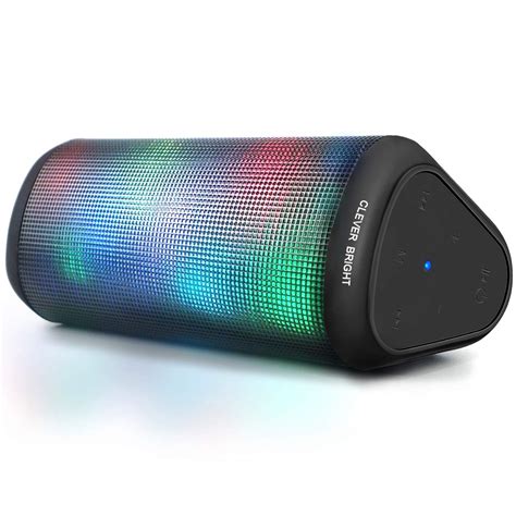 Buy CLEVER BRIGHT Portable Wireless Bluetooth Speakers 7 LED Lights ...