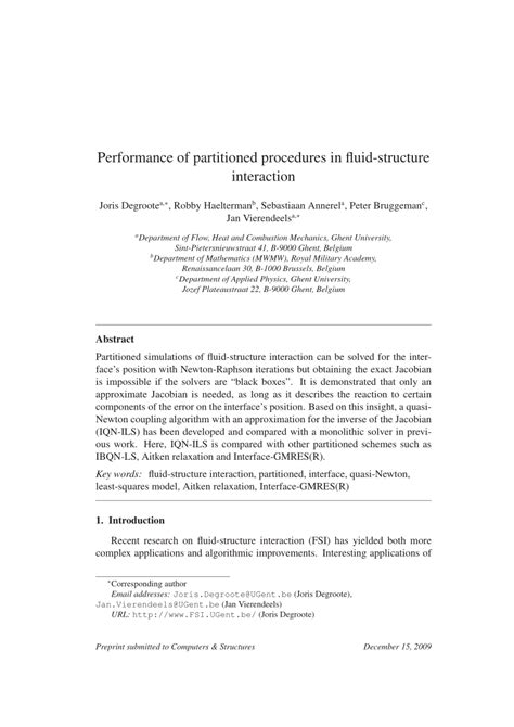 Image result for Partitioned Fluid Structure Interaction