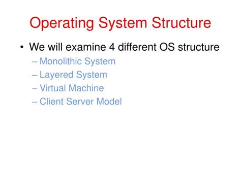 What Is Operating System Structure に対する画像結果