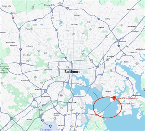 Toradh íomhá ar Key Bridge Area Map