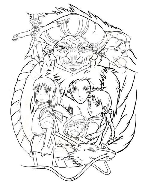 Studio Ghibli coloring pages (Free Printable PDF)