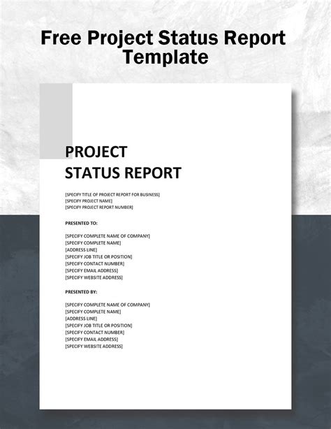 Editable Sample Project Status Report に対する画像結果
