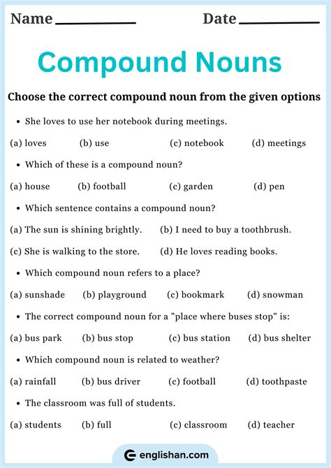 Image result for Compound Worksheet Answer Sheet