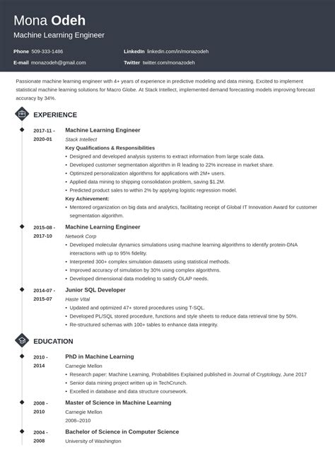 Image result for Machine Learning Resume Samples for Freshers