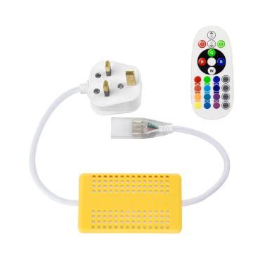 Controller for a 220V RGB LED Strip + RF Remote Control with 28 Buttons ...