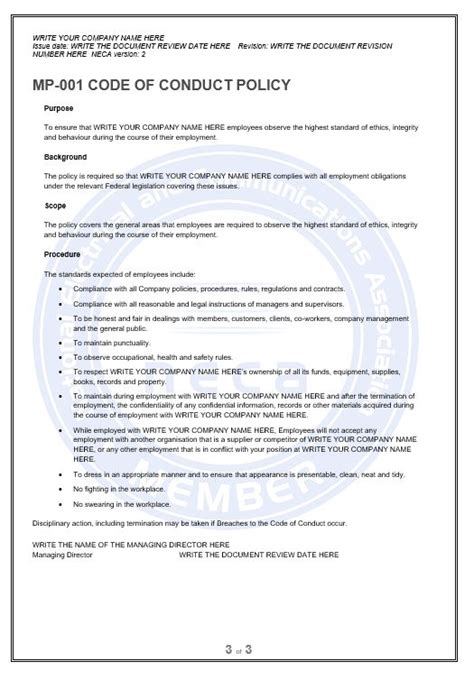 Image result for Code of Conduct Policy