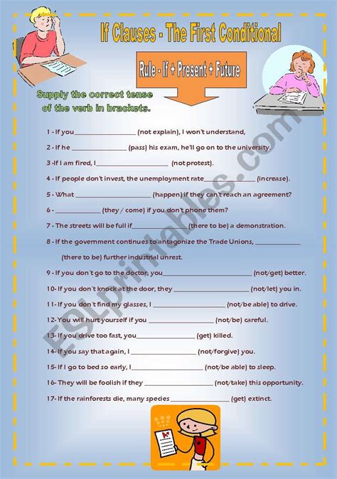 Afbeeldingsresultaten voor If Clause First Conditional