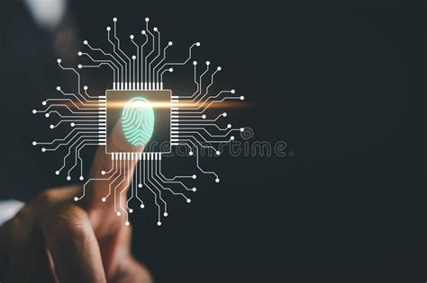 Toradh íomhá ar Futuristic Biometric Hand Scanner