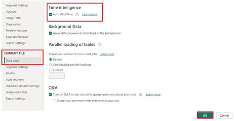 Enable Auto Date Time in Power Bi Template に対する画像結果