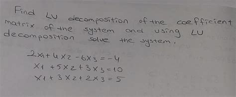 Image result for 5X5 LU Decomposition Example