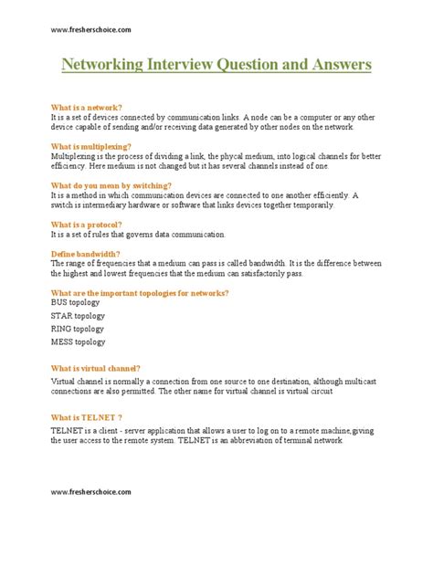 Networking Related Interview Questions に対する画像結果