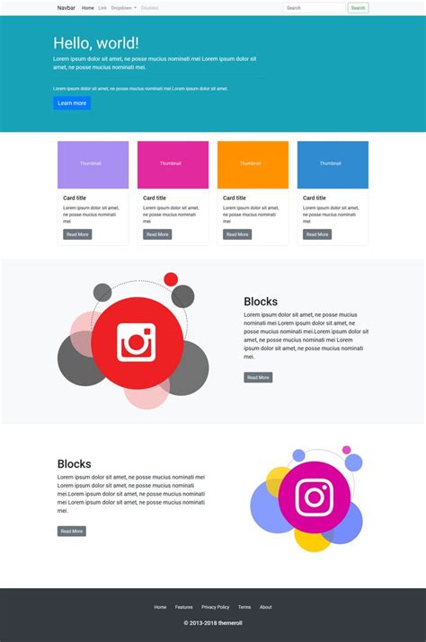 Image result for Basic Started Template Example of Bootstrap