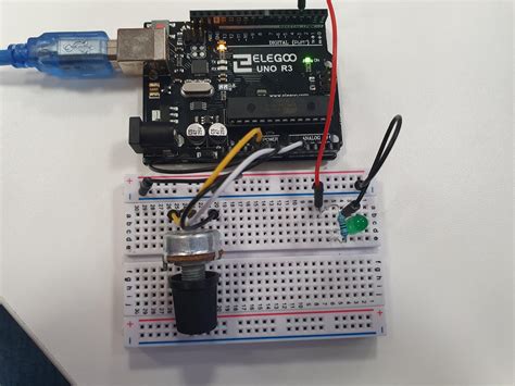 Image result for Potentiometer with LED Arduino