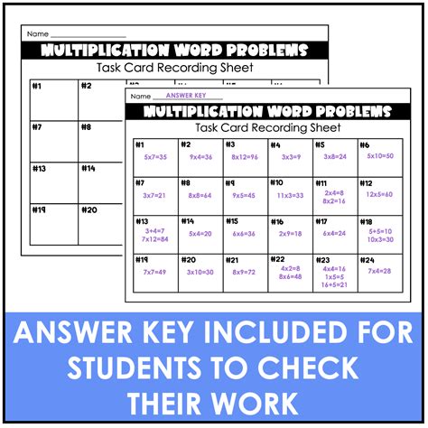 Image result for 3rd Grade Multiplication Word Problems Task Cards