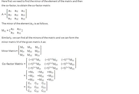 Image result for Cofactor Matrices