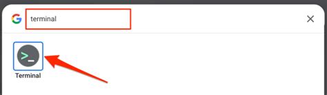 Chrome OS Open Terminal に対する画像結果