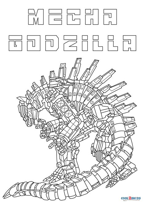 Image result for Robot Godzilla Coloring Pages