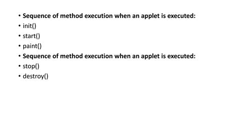 Toradh íomhá ar Applet Life Cycle in Java