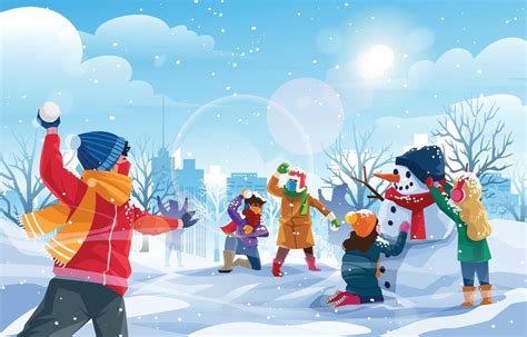 Image result for Winter Kids Playing Background