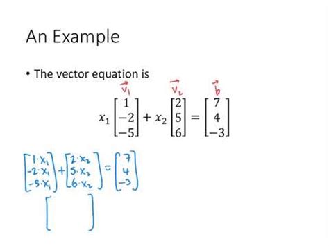 Image result for Matrix Equation vs Vector Equation